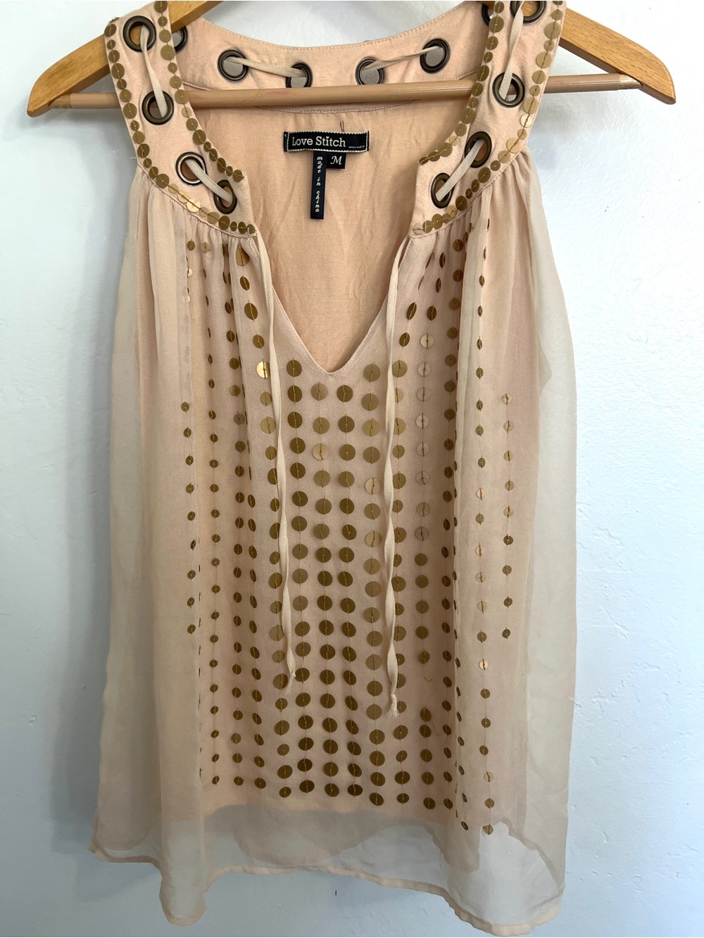 Sequin Halter Neck Cami Top - Medium